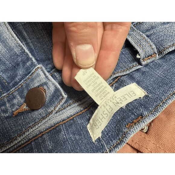 Eileen Fisher Blue Denim Straight Leg Jeans Size 4P Medium Wash Mid Rise - Picture 5 of 5